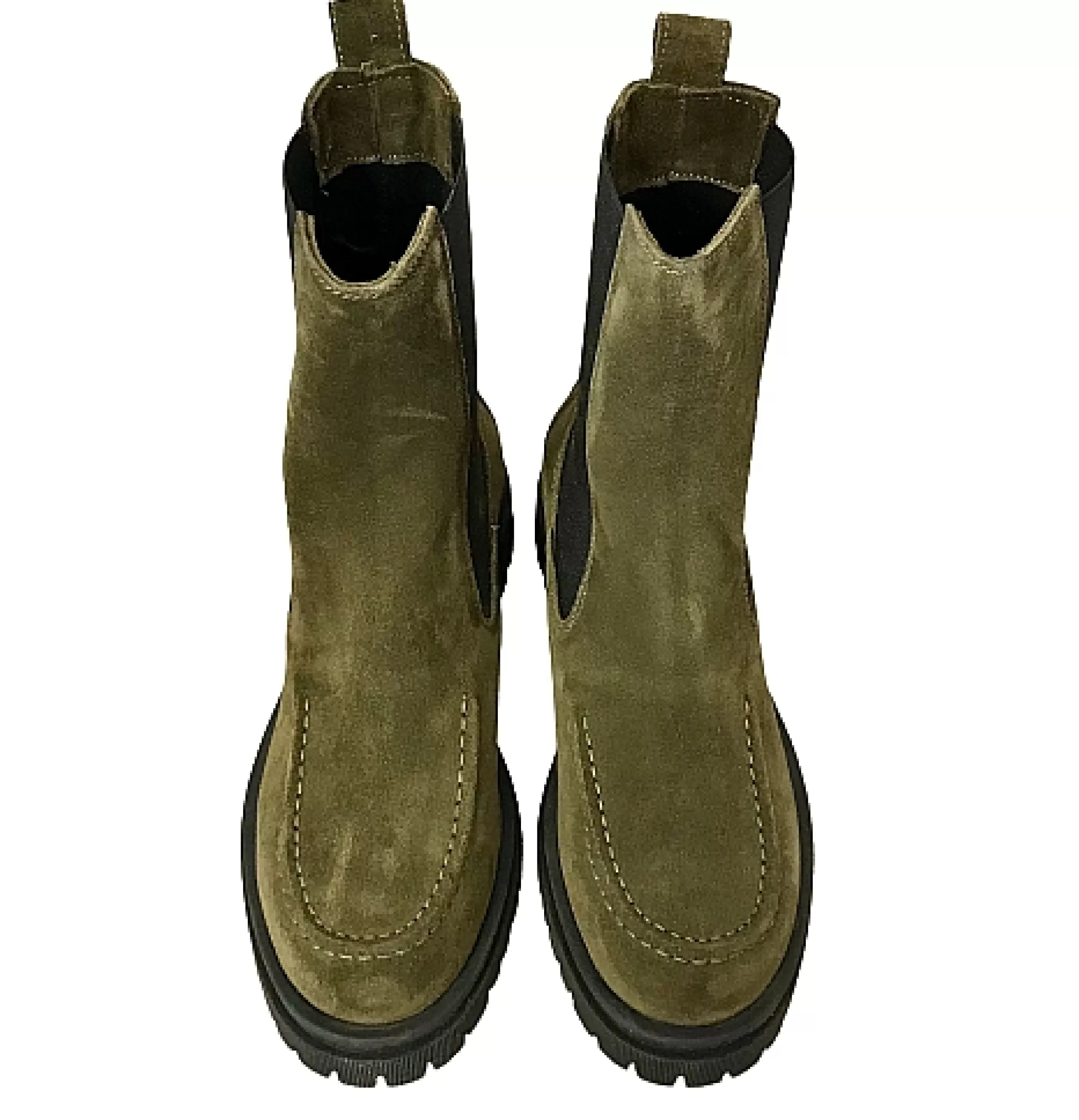 Beatles Artigianale In Camoscio Verde*Scarpe di Maremma Discount