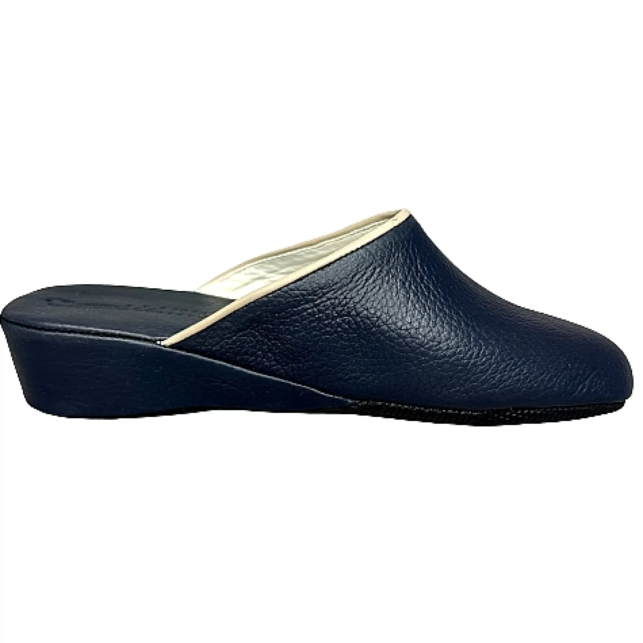 Ciabatta / Scendiletto In Pelle Blu*Scarpe di Maremma Outlet