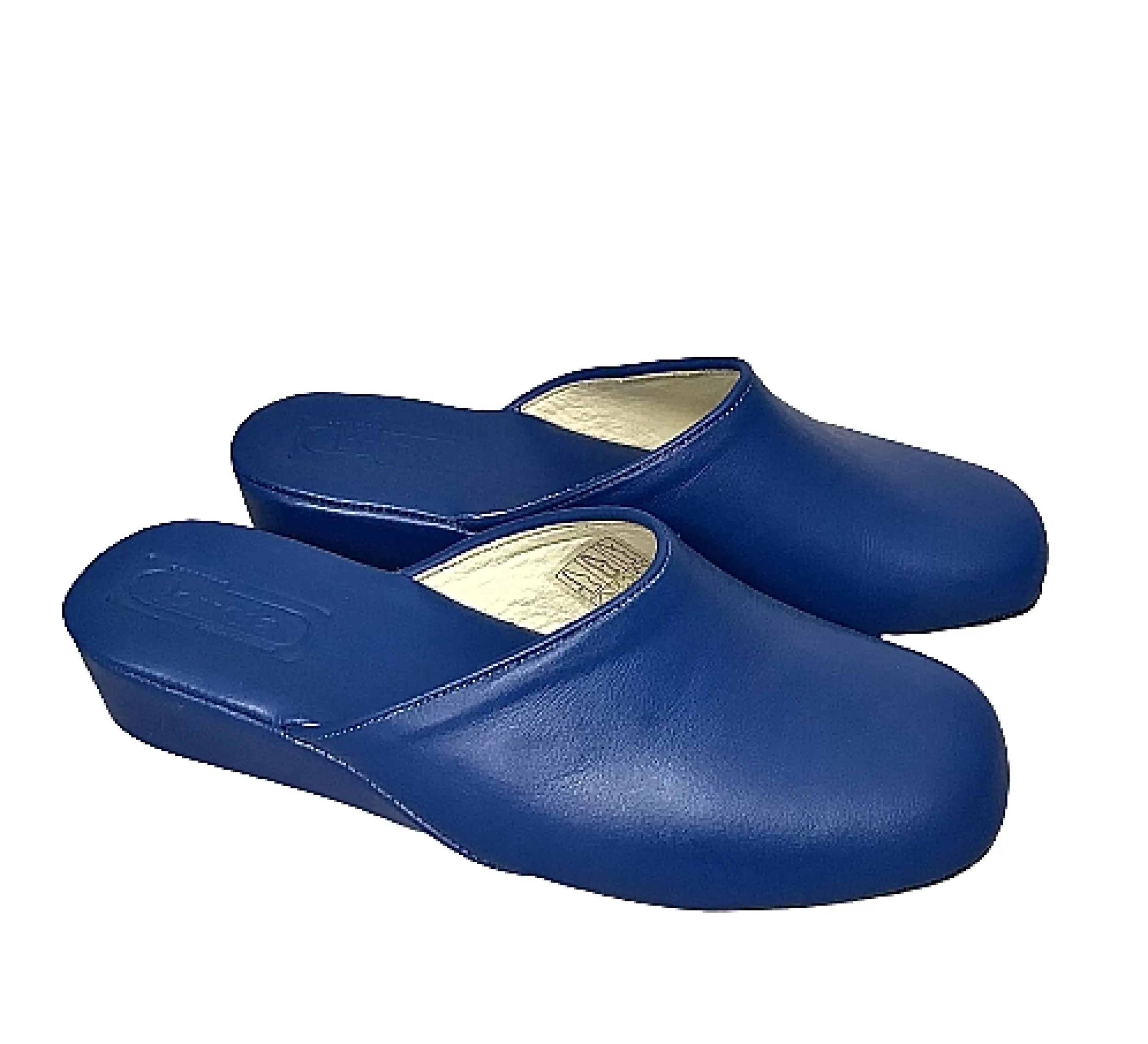 Ciabatta / Scendiletto In Pelle Bluette*Scarpe di Maremma New