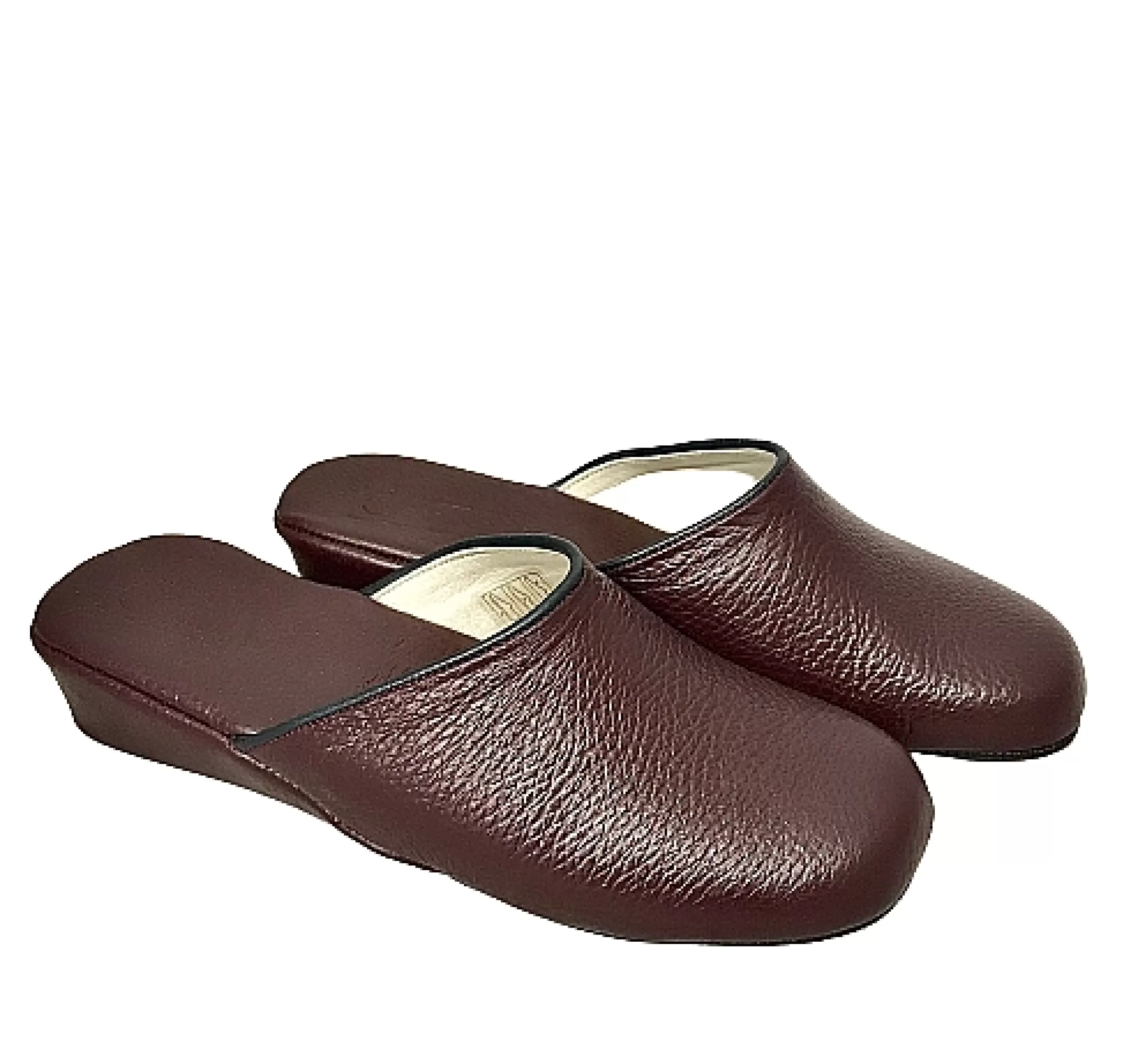 Ciabatta / Scendiletto In Pelle Bordeaux Scuro*Scarpe di Maremma Clearance