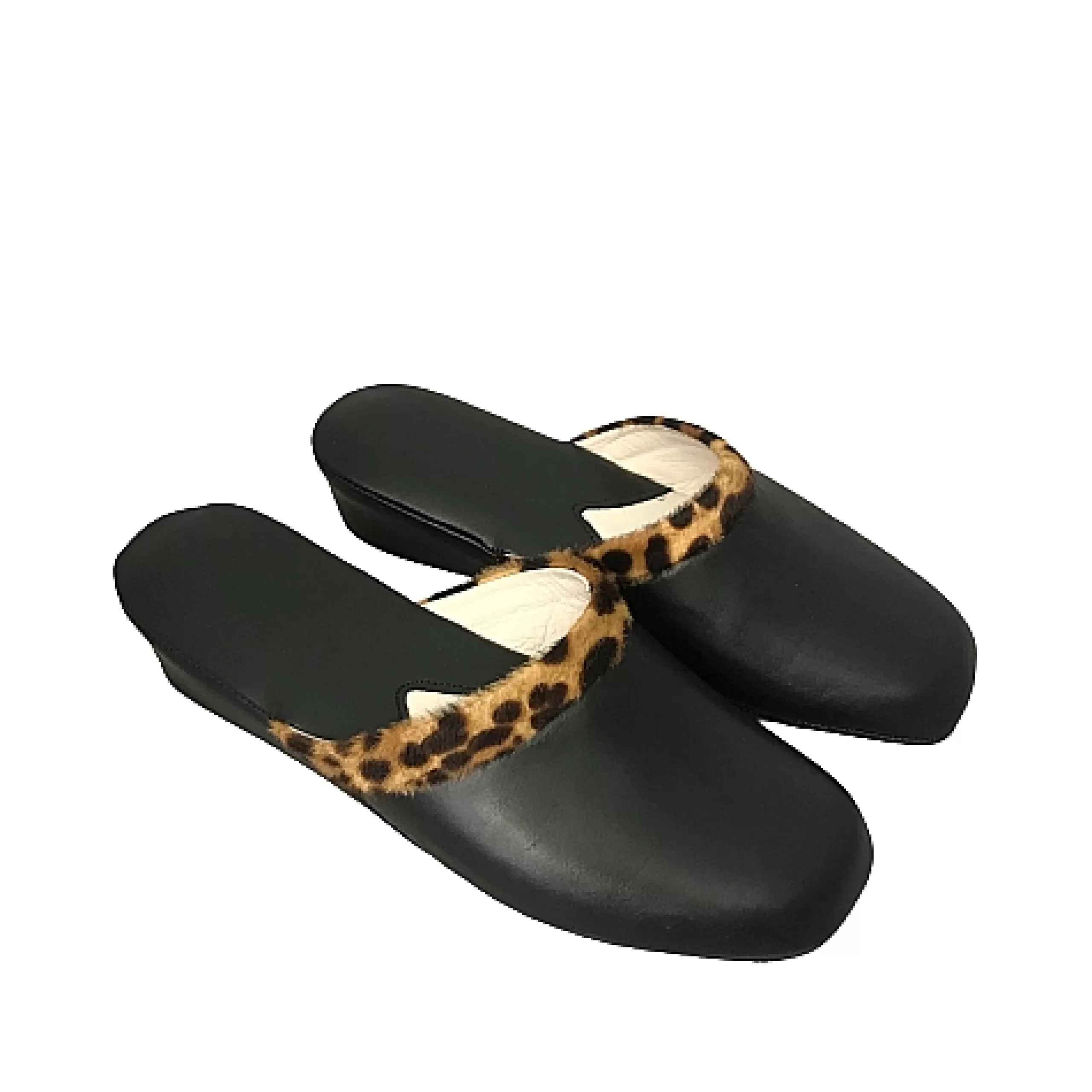 Ciabatta / Scendiletto In Pelle Nera*Scarpe di Maremma New