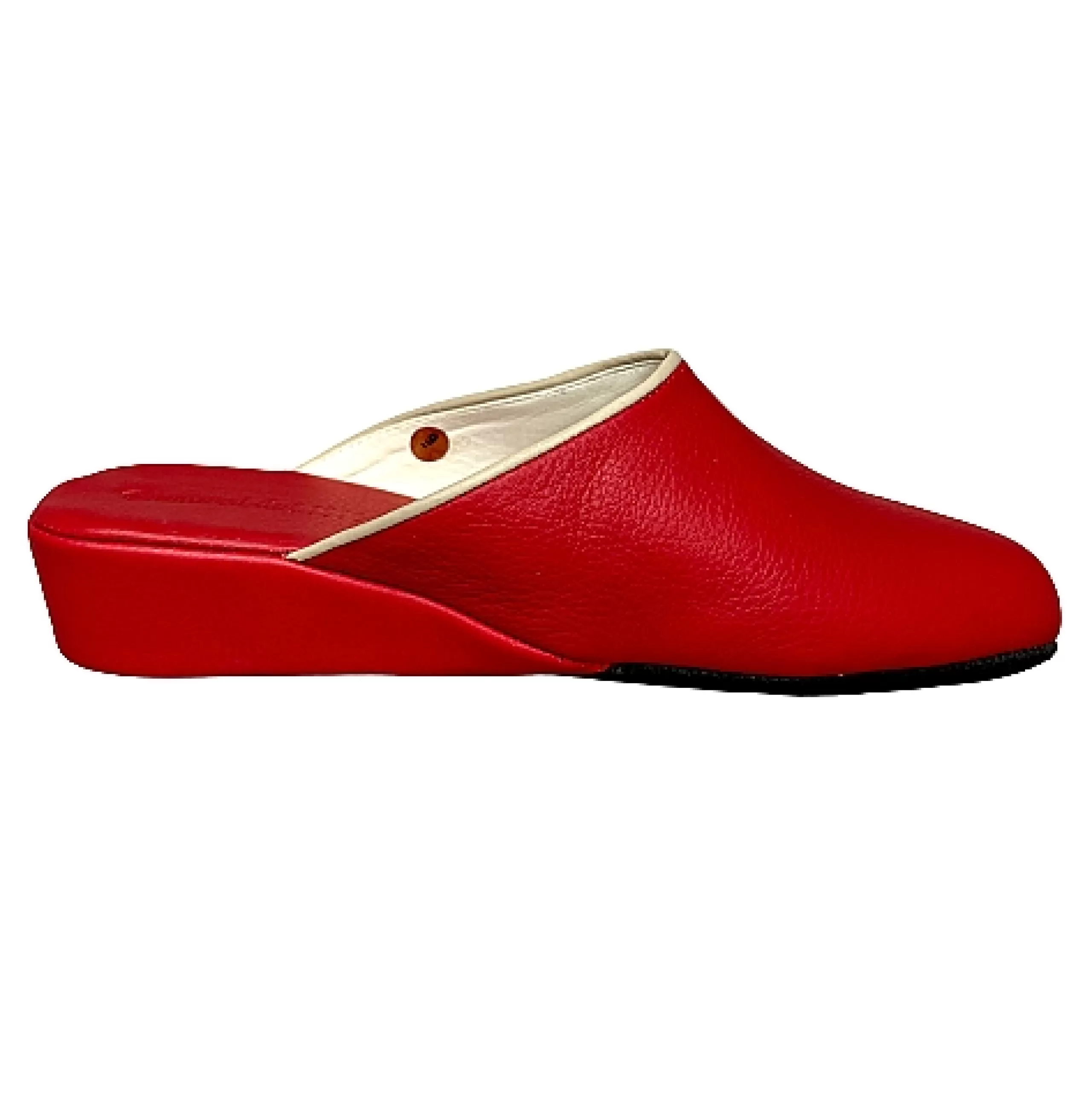 Ciabatta / Scendiletto In Pelle Rossa*Scarpe di Maremma Cheap