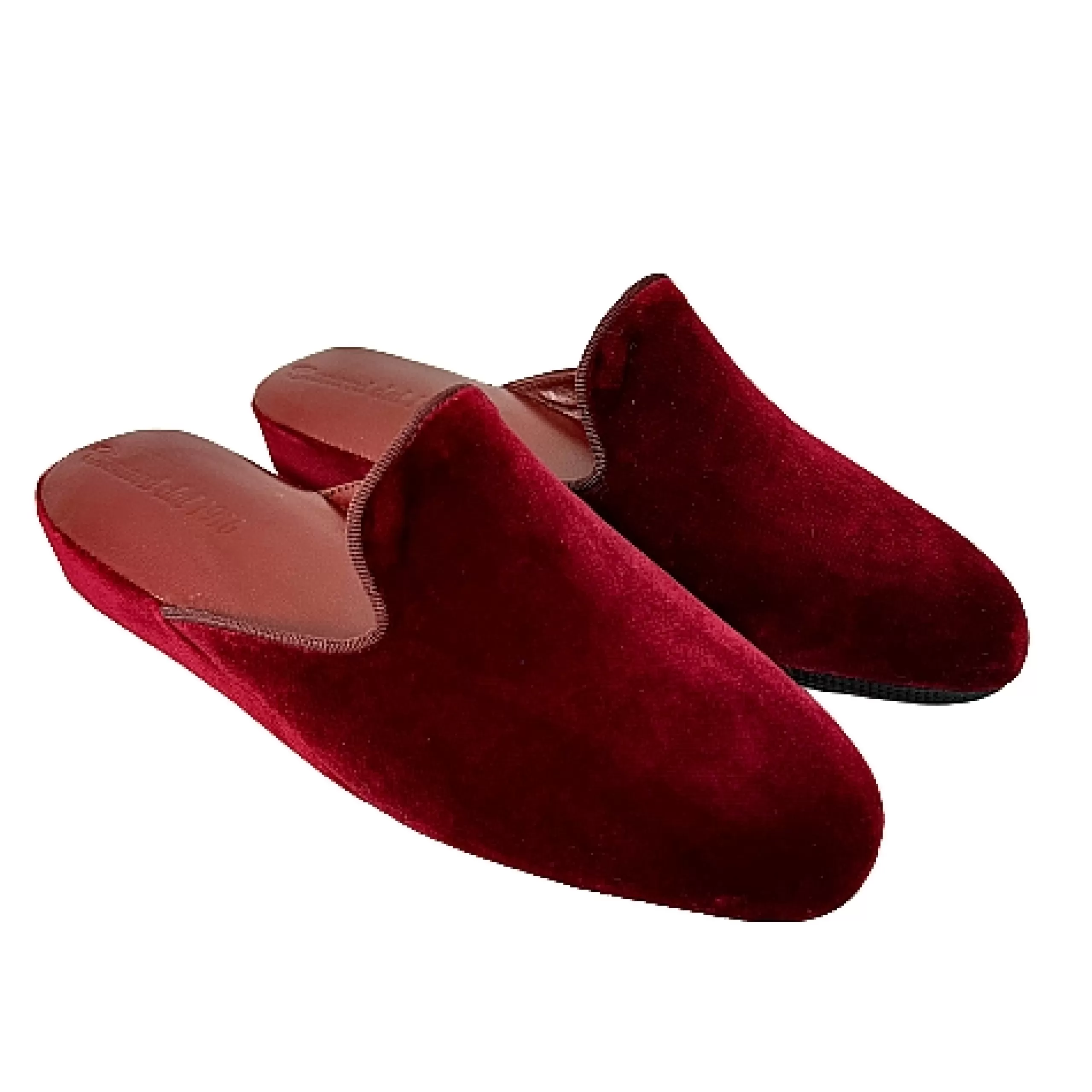 Ciabatta / Scendiletto In Pelle Velluto Bordeaux*Scarpe di Maremma New