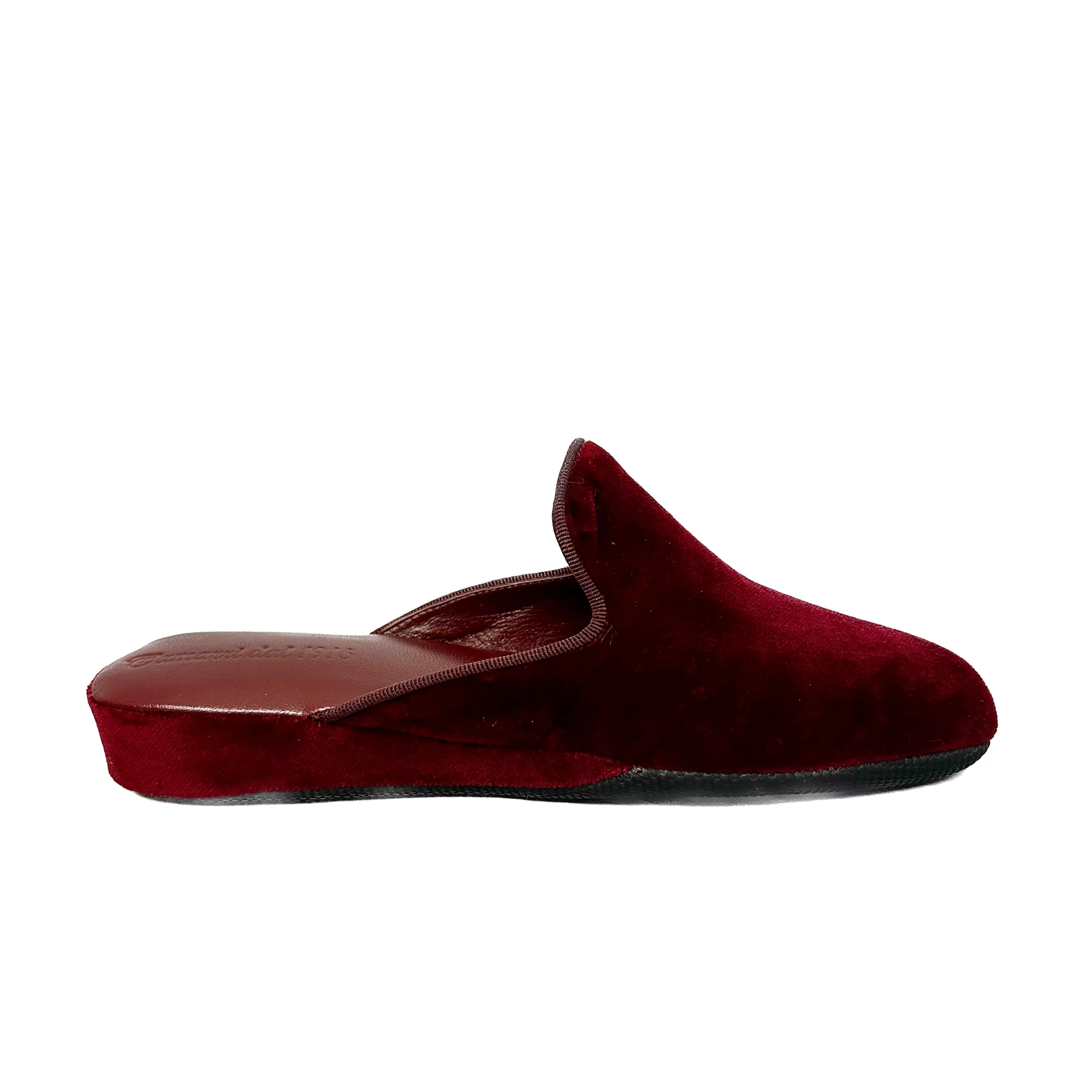 Ciabatta / Scendiletto In Pelle Velluto Bordeaux*Scarpe di Maremma New