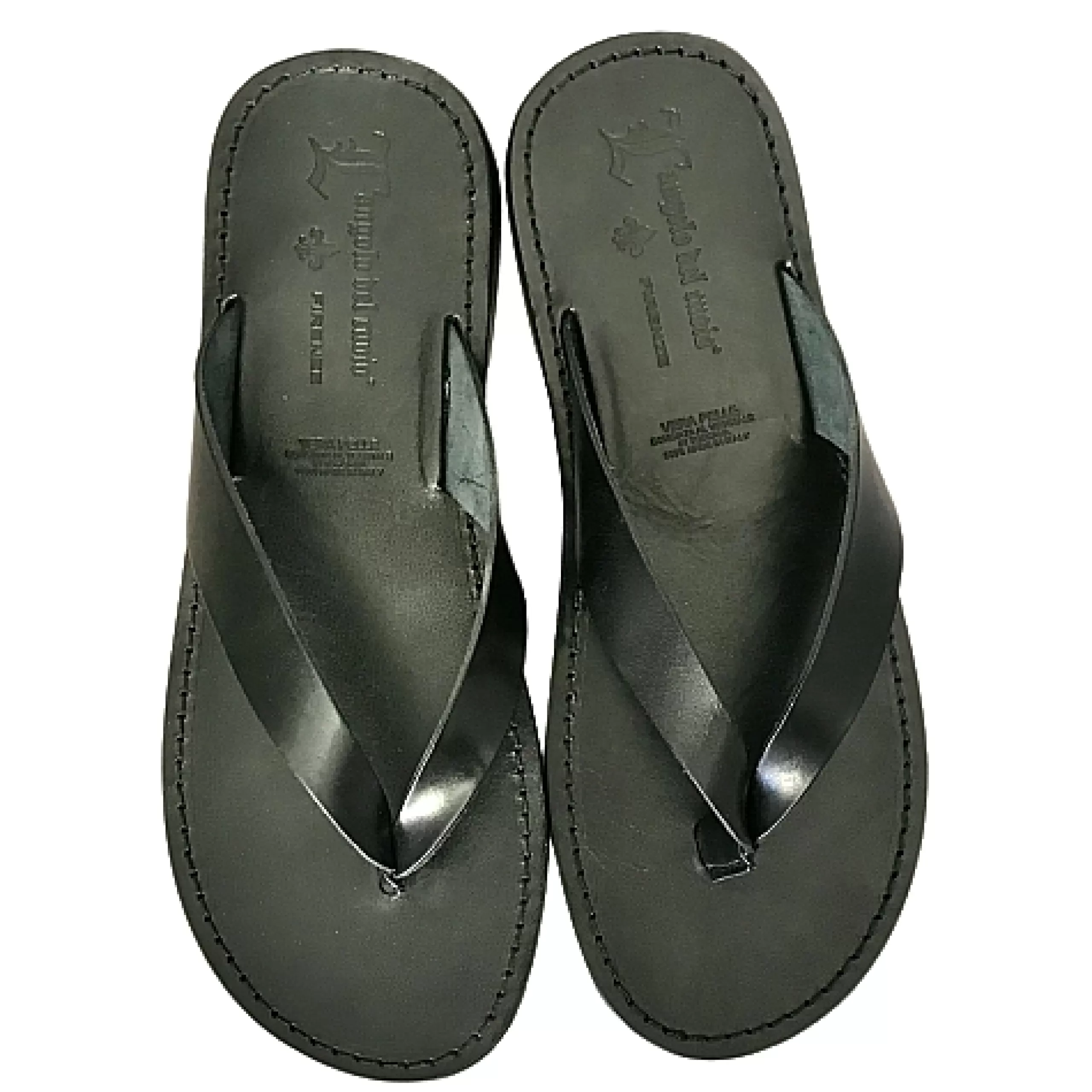 Ciabatta Artigianale In Pelle Nera Mod.C/7033*Scarpe di Maremma Hot