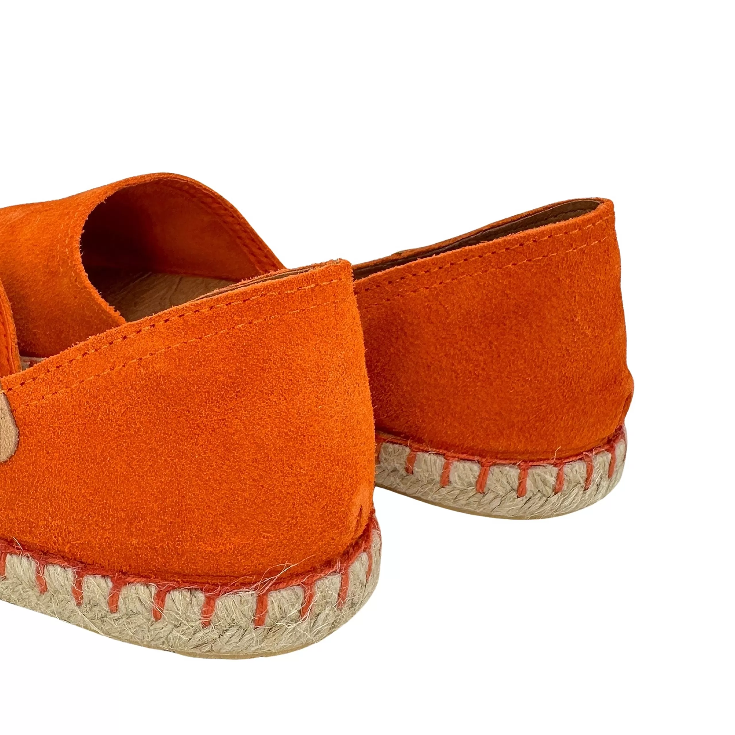 Espadrillas Artigianali In Camoscio Verbenas Arancio Scuro*Scarpe di Maremma Best