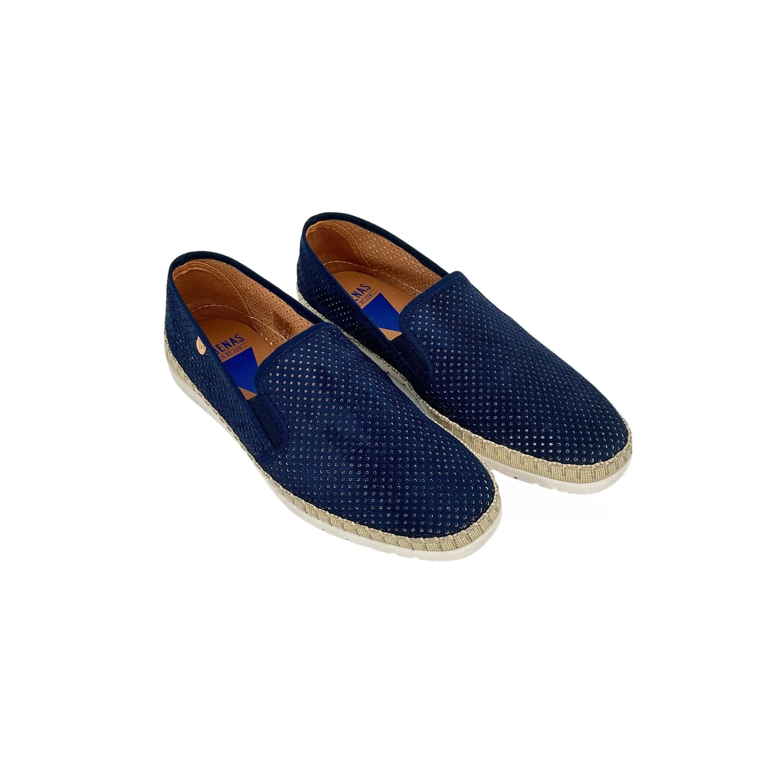 Espadrillas Artigianali In Camoscio Verbenas Blu*Scarpe di Maremma New