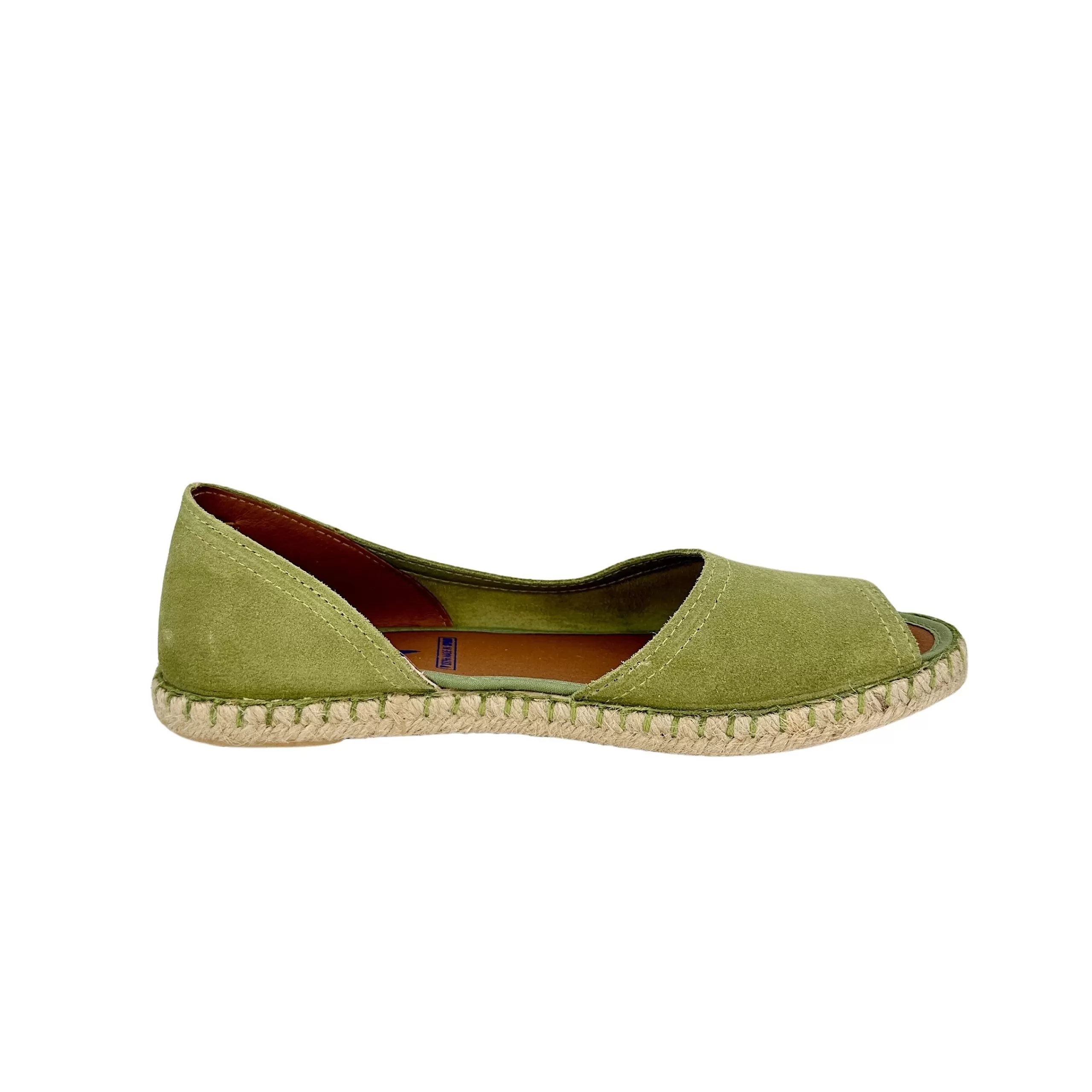 Espadrillas Artigianali In Camoscio Verbenas Verde Salvia*Scarpe di Maremma Outlet