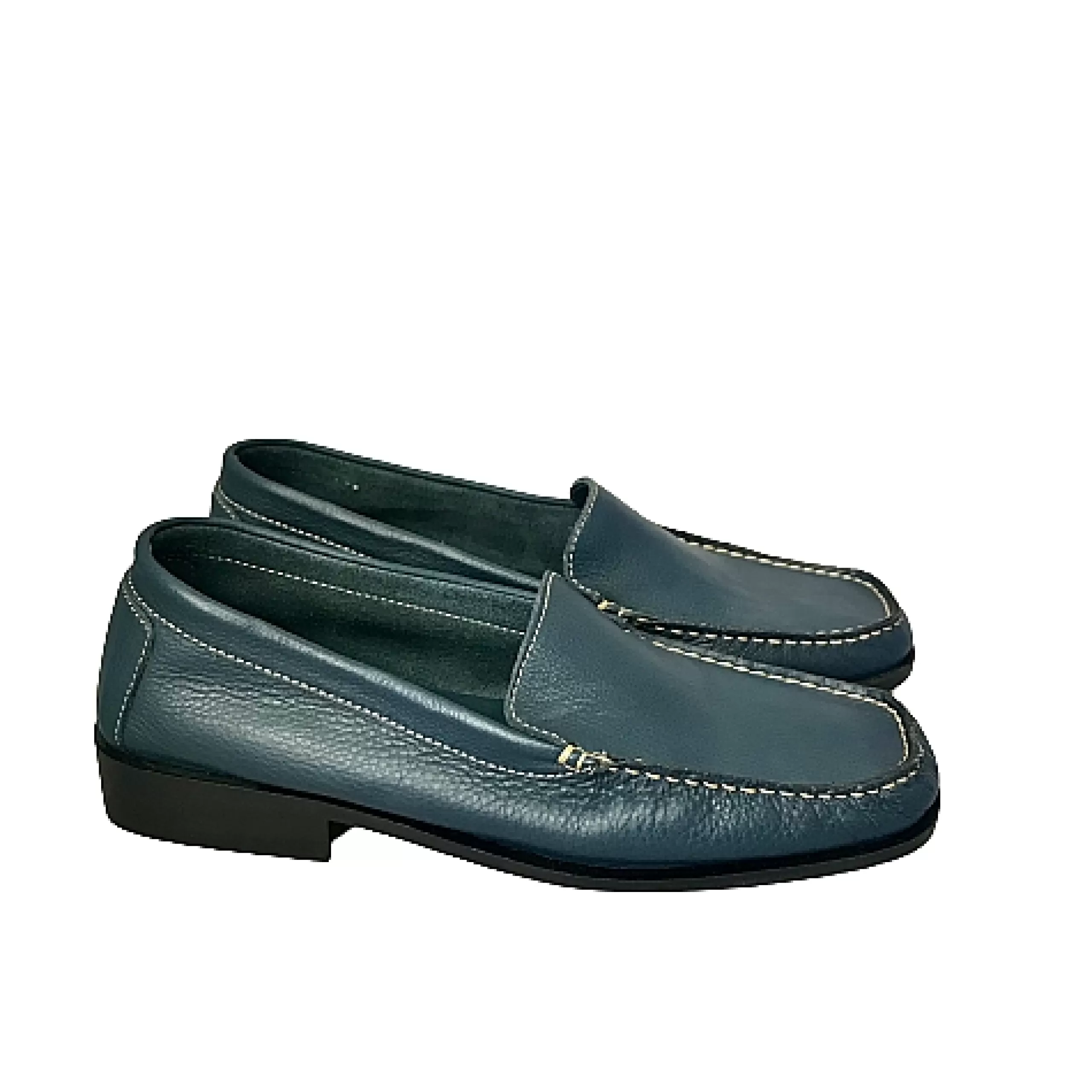 Mocassino Artigianale Blu In Alce*Scarpe di Maremma Best