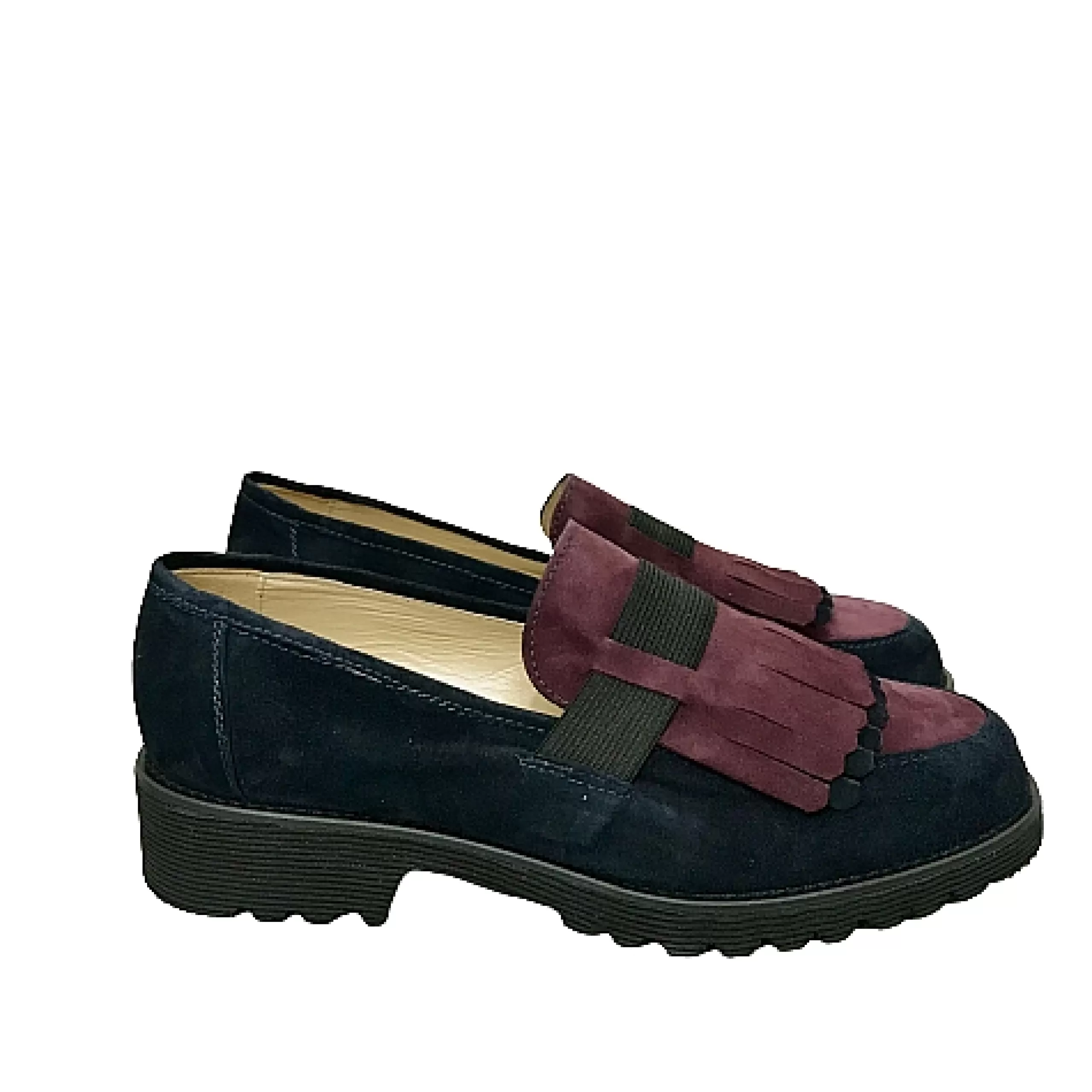 Mocassino Bicolore Blu/Bordeaux*Scarpe di Maremma Clearance