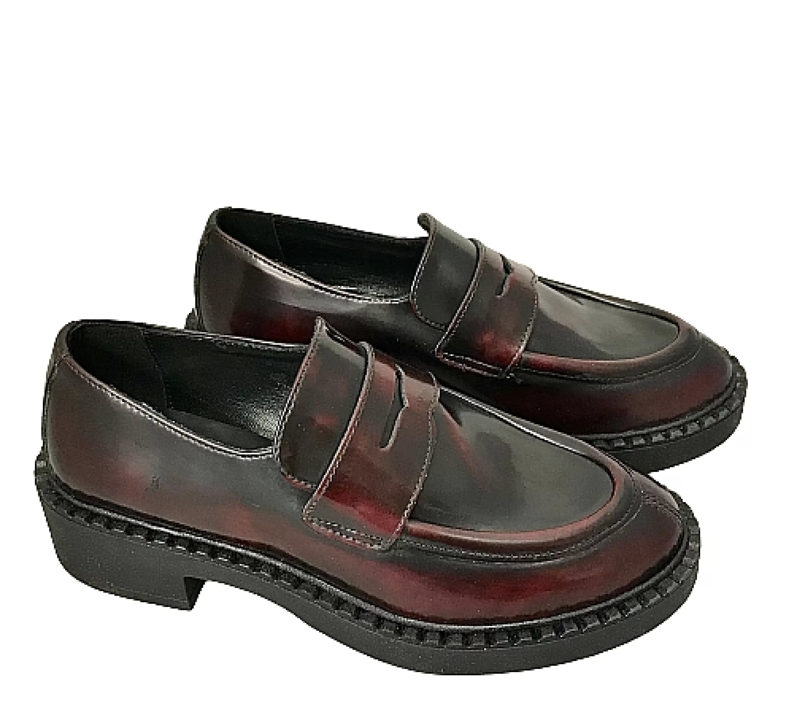 Mocassino In Pelle Abrasivata Bordeaux*Scarpe di Maremma Outlet