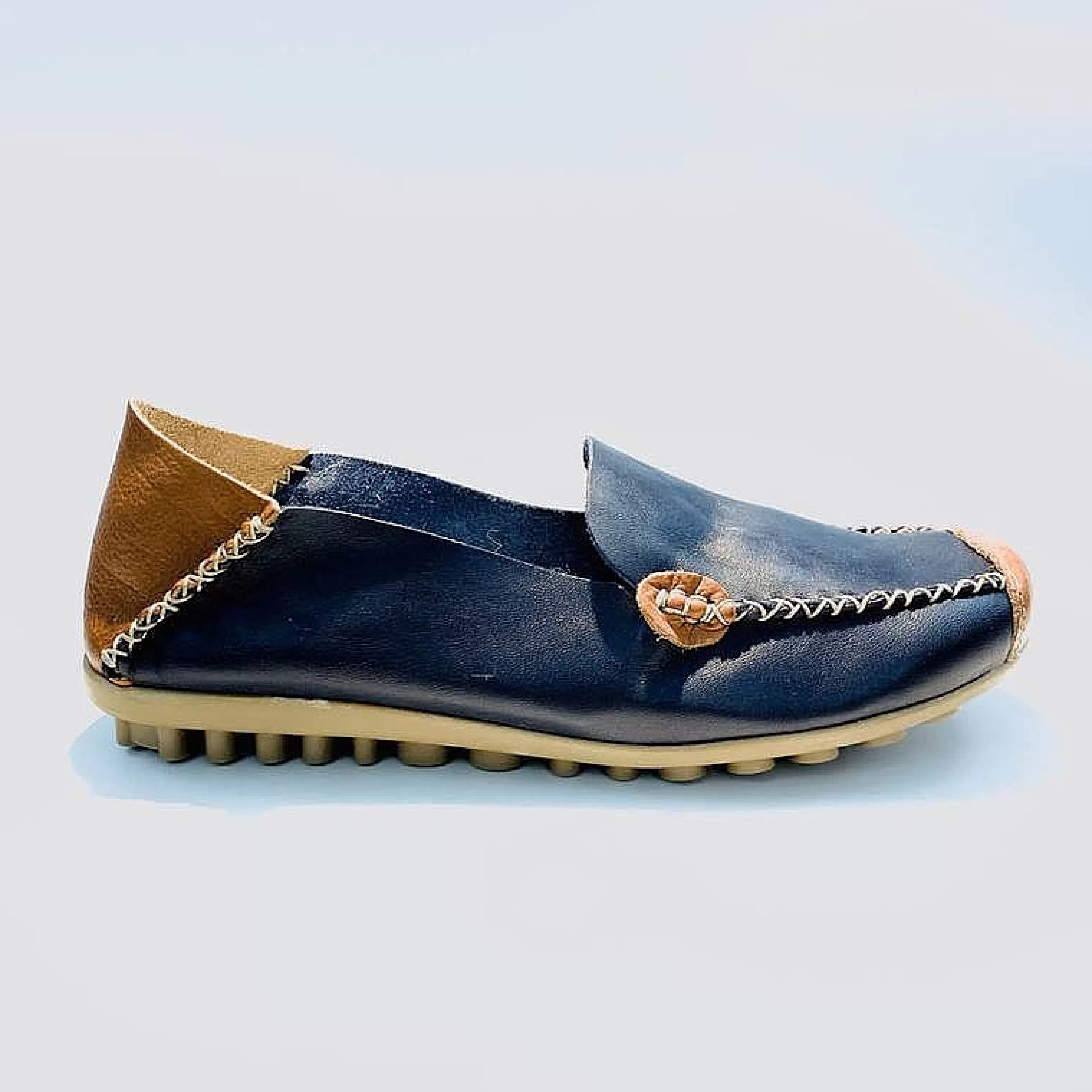 Mocassino In Pelle Blu*Scarpe di Maremma Discount