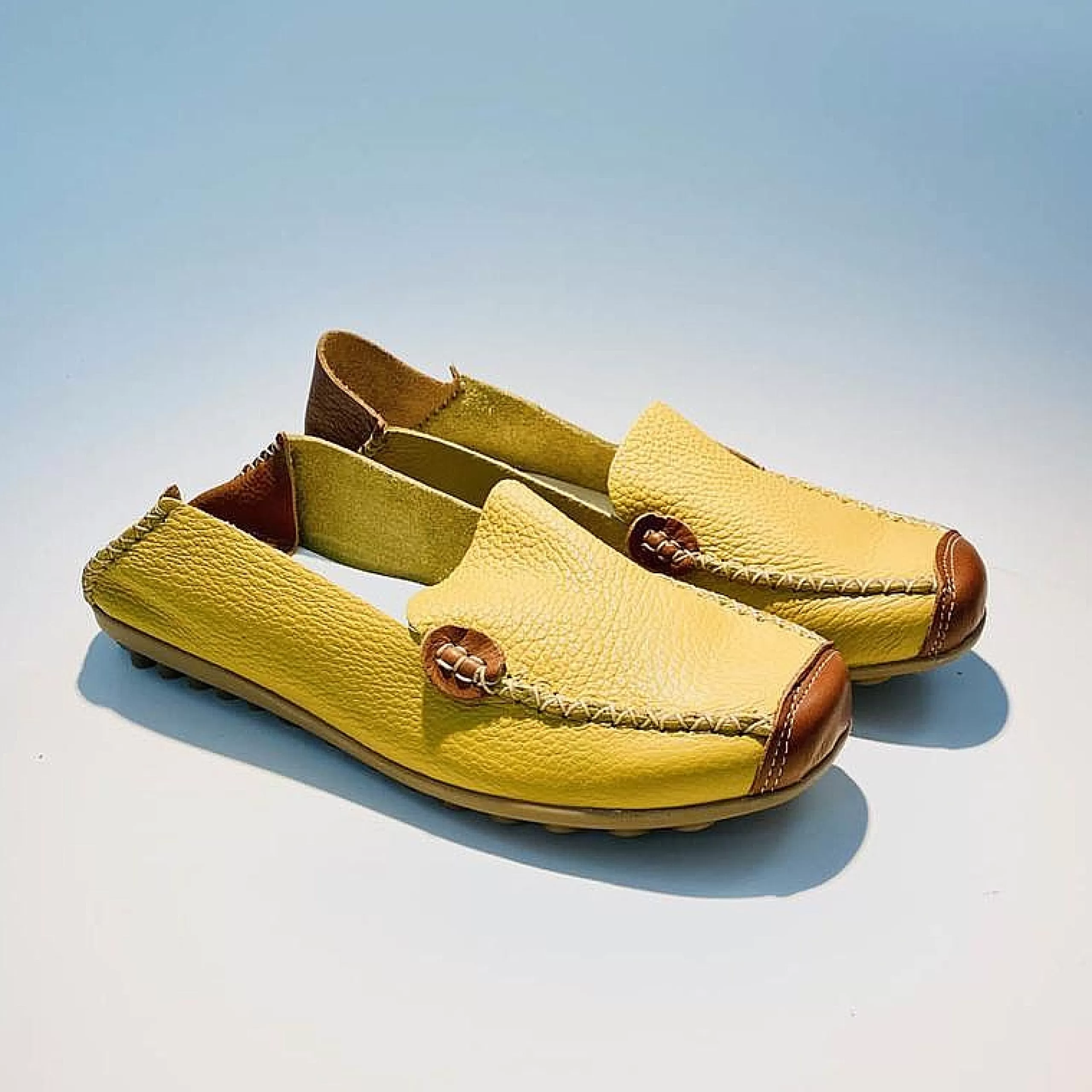 Mocassino In Pelle Giallo*Scarpe di Maremma Store