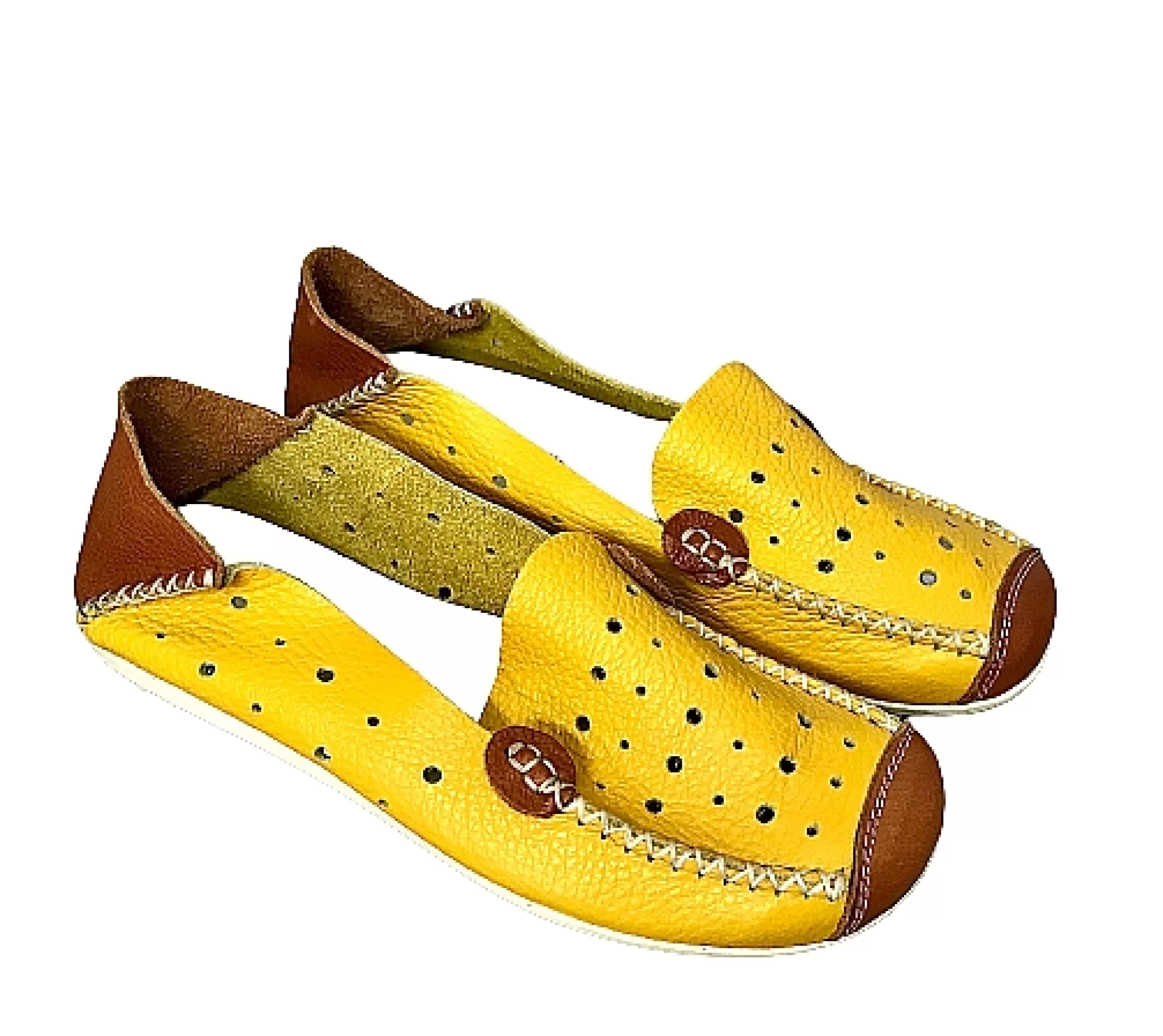 Mocassino In Pelle Giallo*Scarpe di Maremma Discount