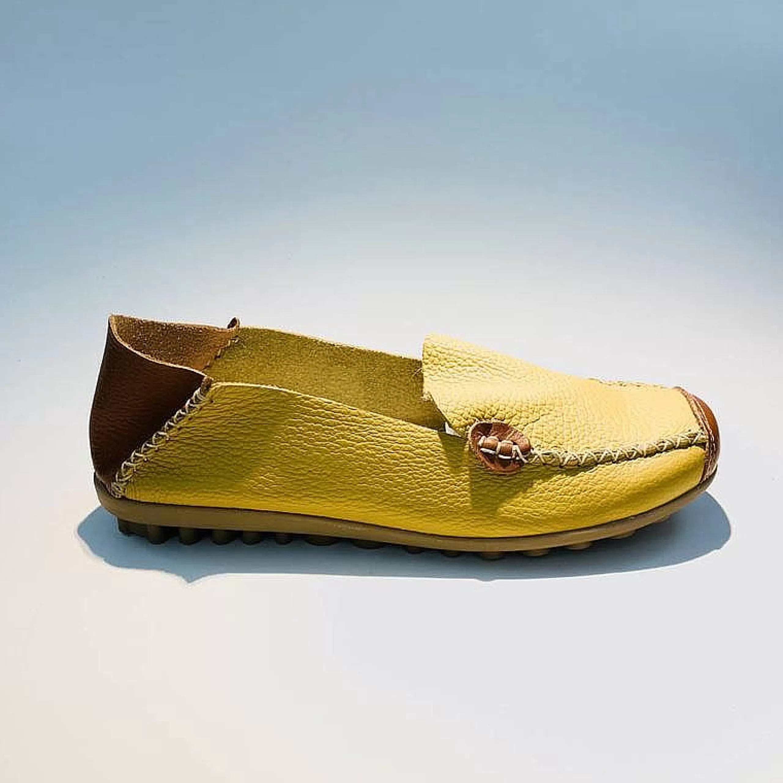 Mocassino In Pelle Giallo*Scarpe di Maremma Store