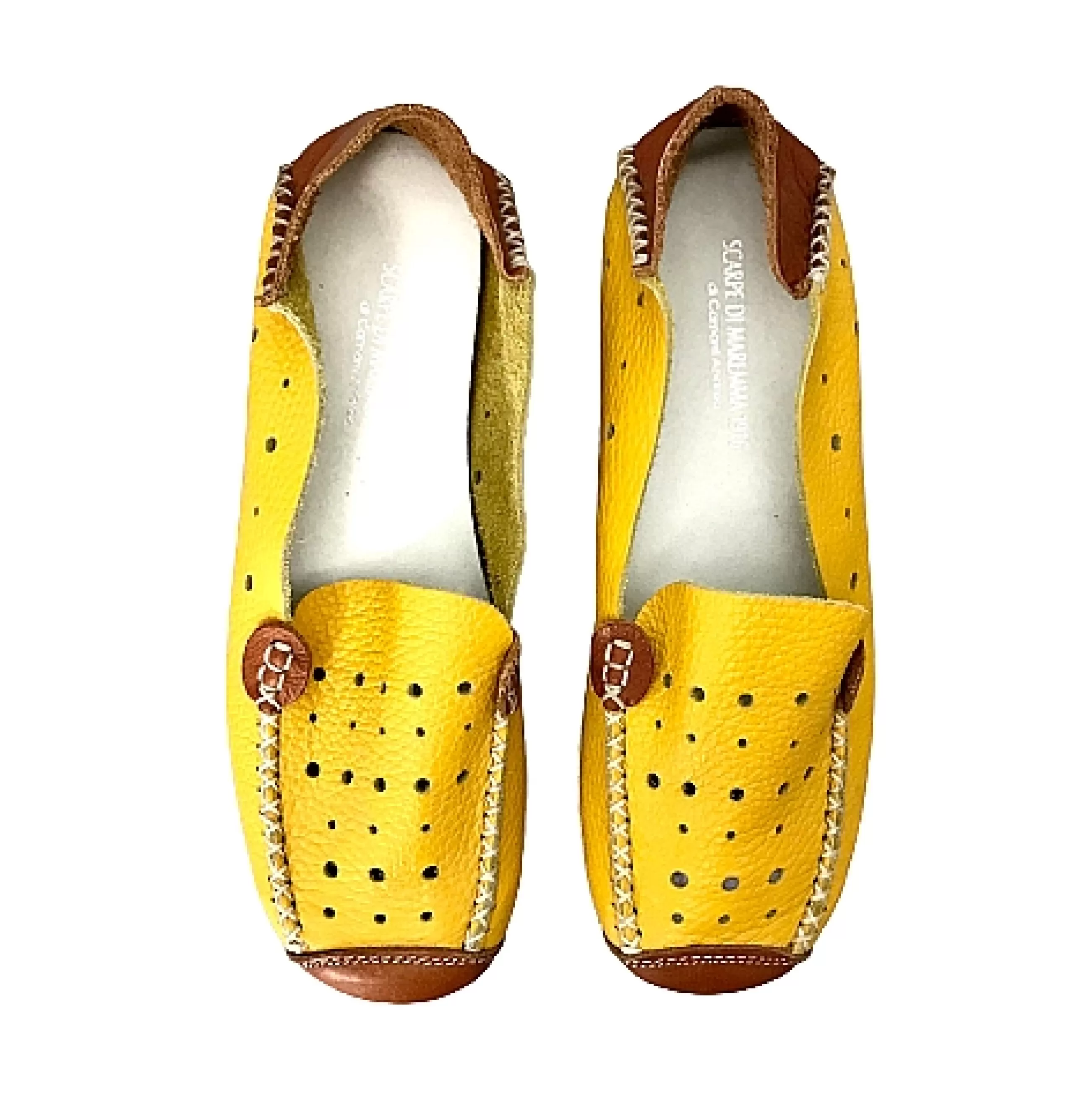 Mocassino In Pelle Giallo*Scarpe di Maremma Discount