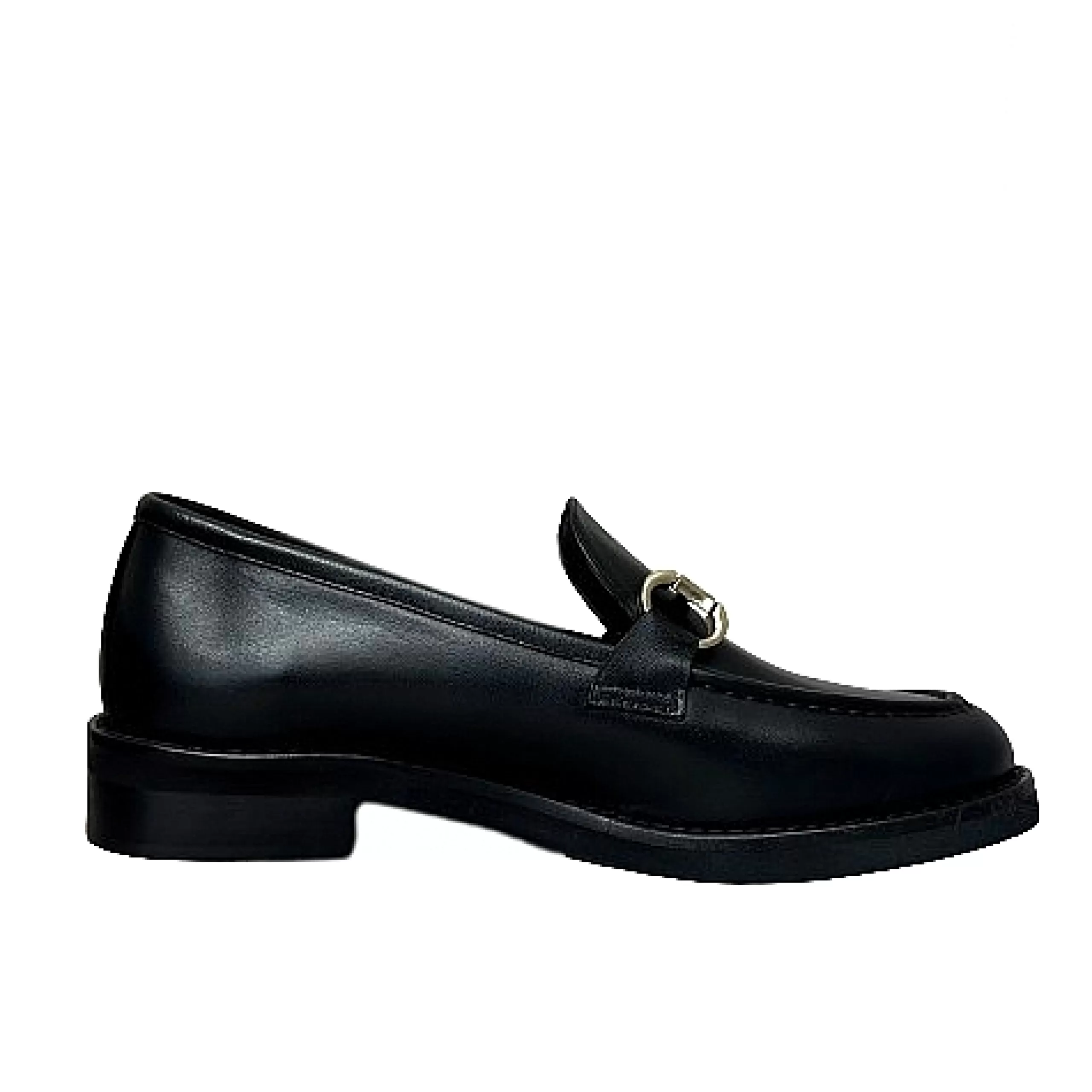 Mocassino In Pelle Nero Con Morsetto Pfv*Scarpe di Maremma Discount