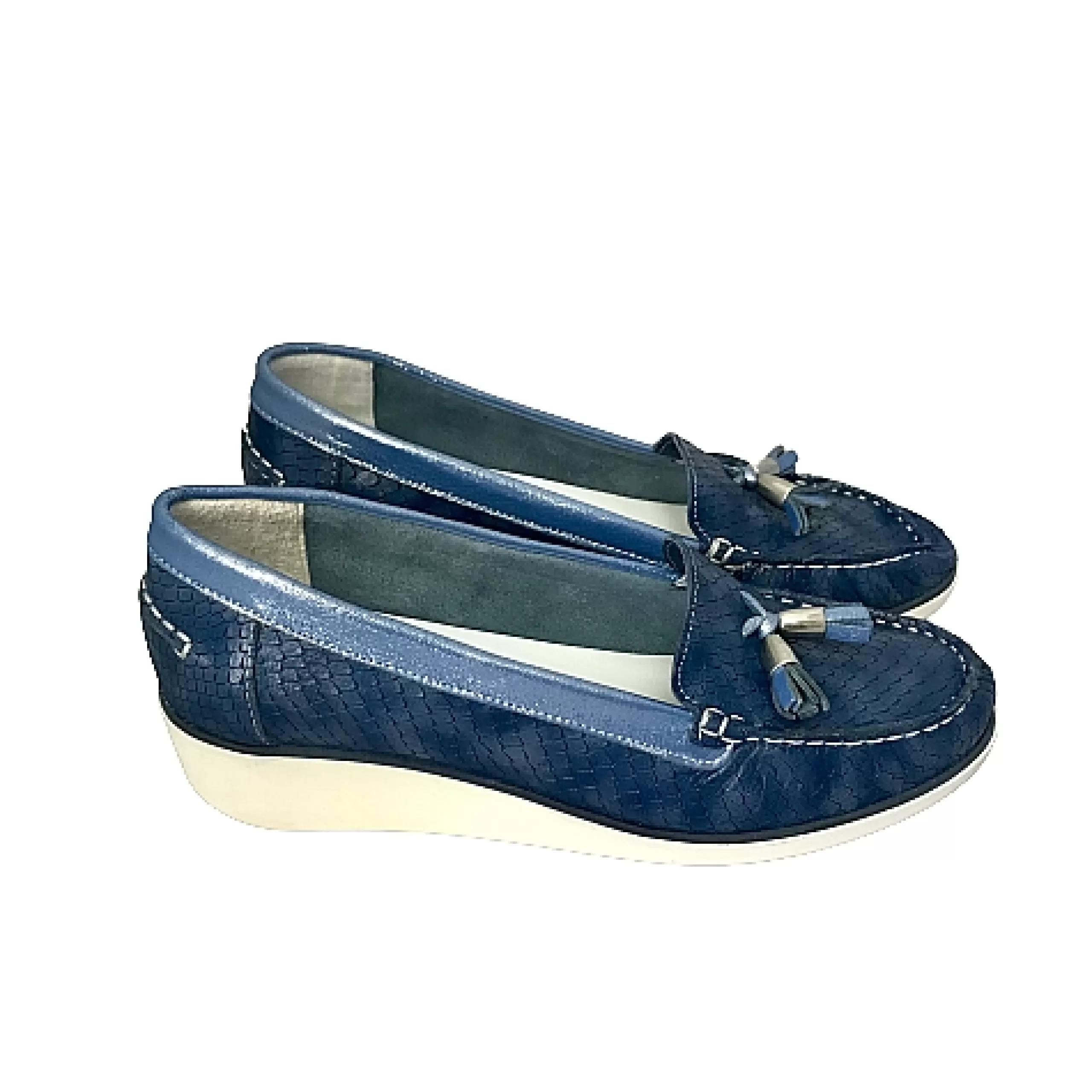 Mocassino Laminato Blu*Scarpe di Maremma Fashion