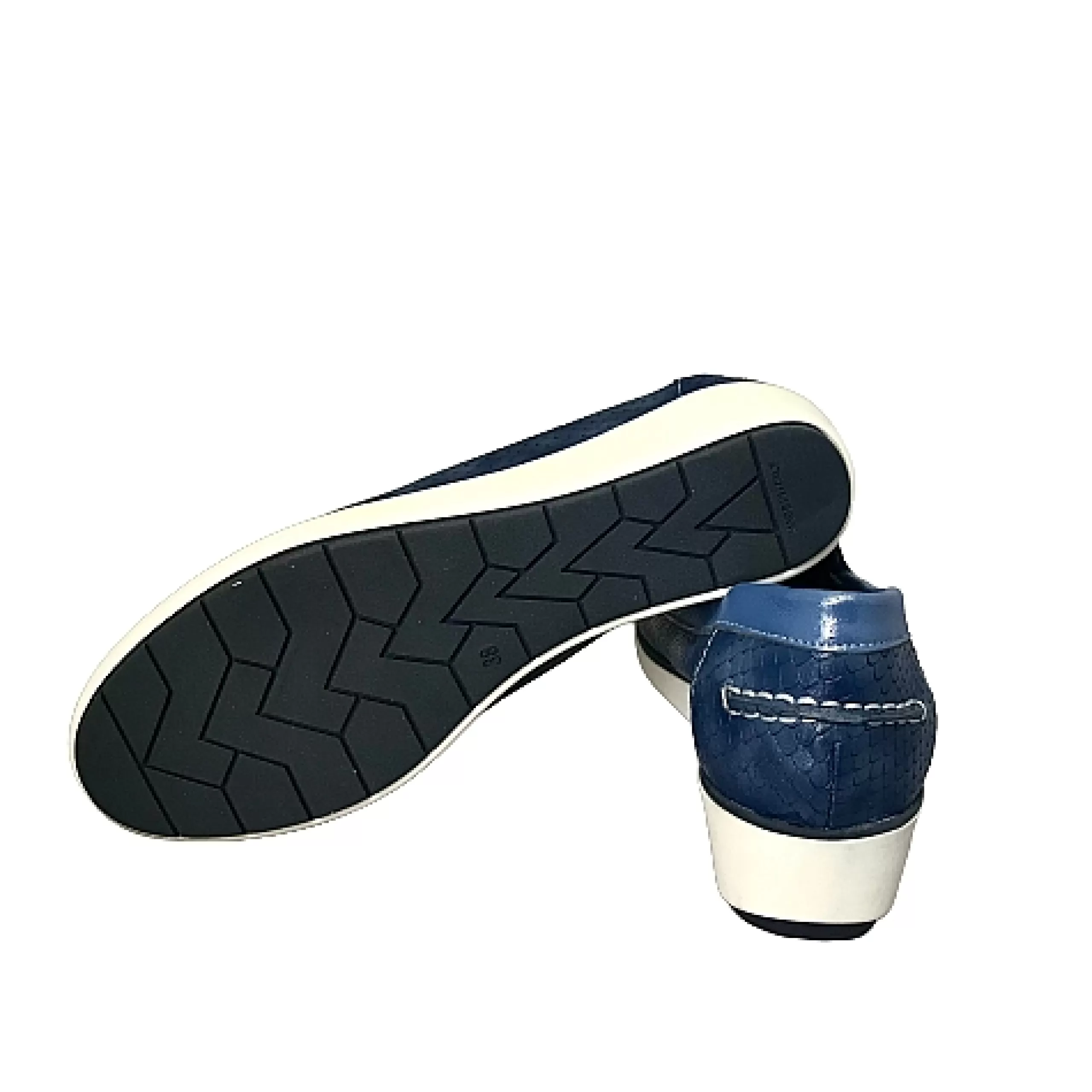 Mocassino Laminato Blu*Scarpe di Maremma Fashion