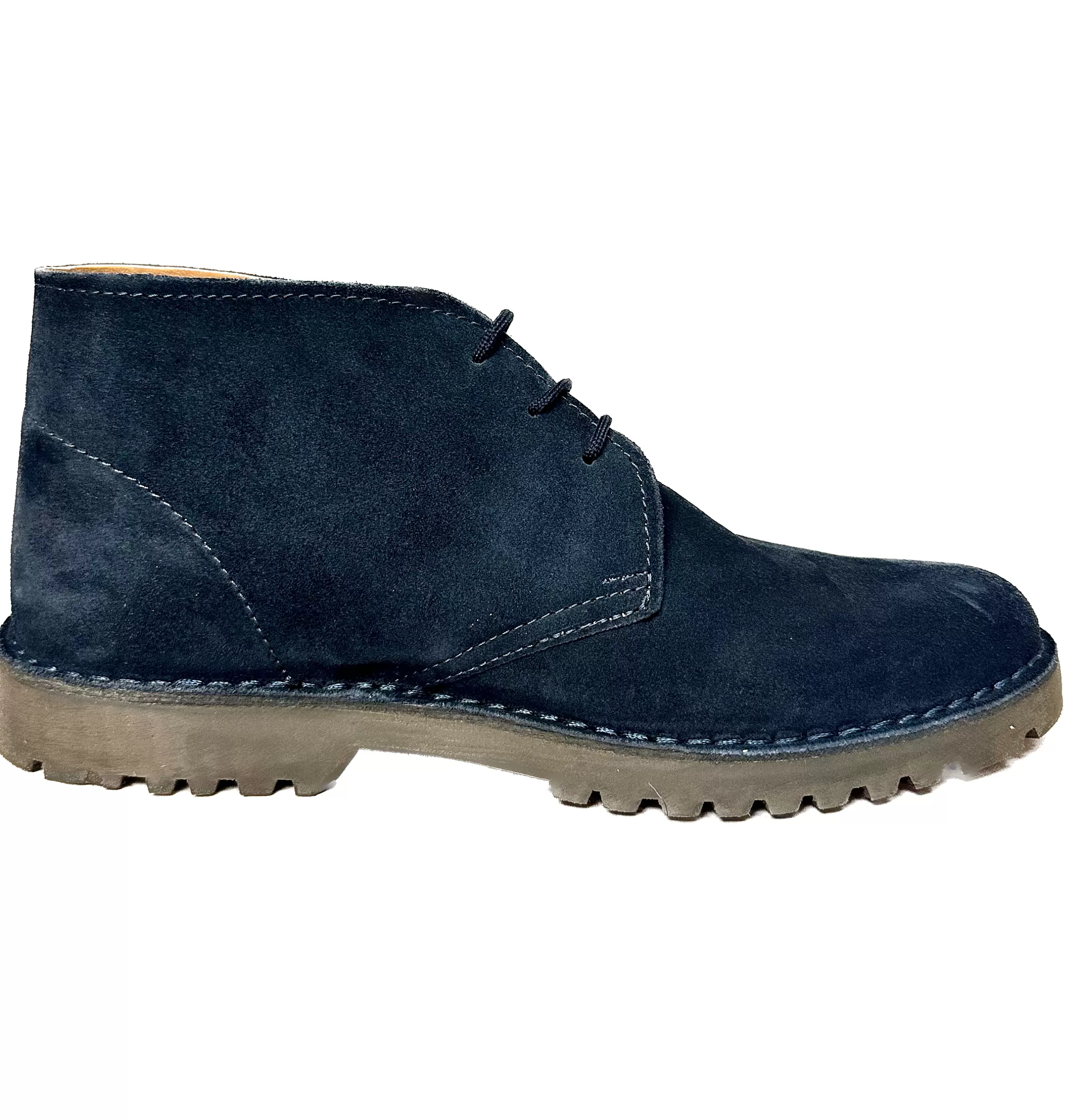 Polacchina Artigianale Blu Carrarmato Interno In Pelle*Scarpe di Maremma Clearance