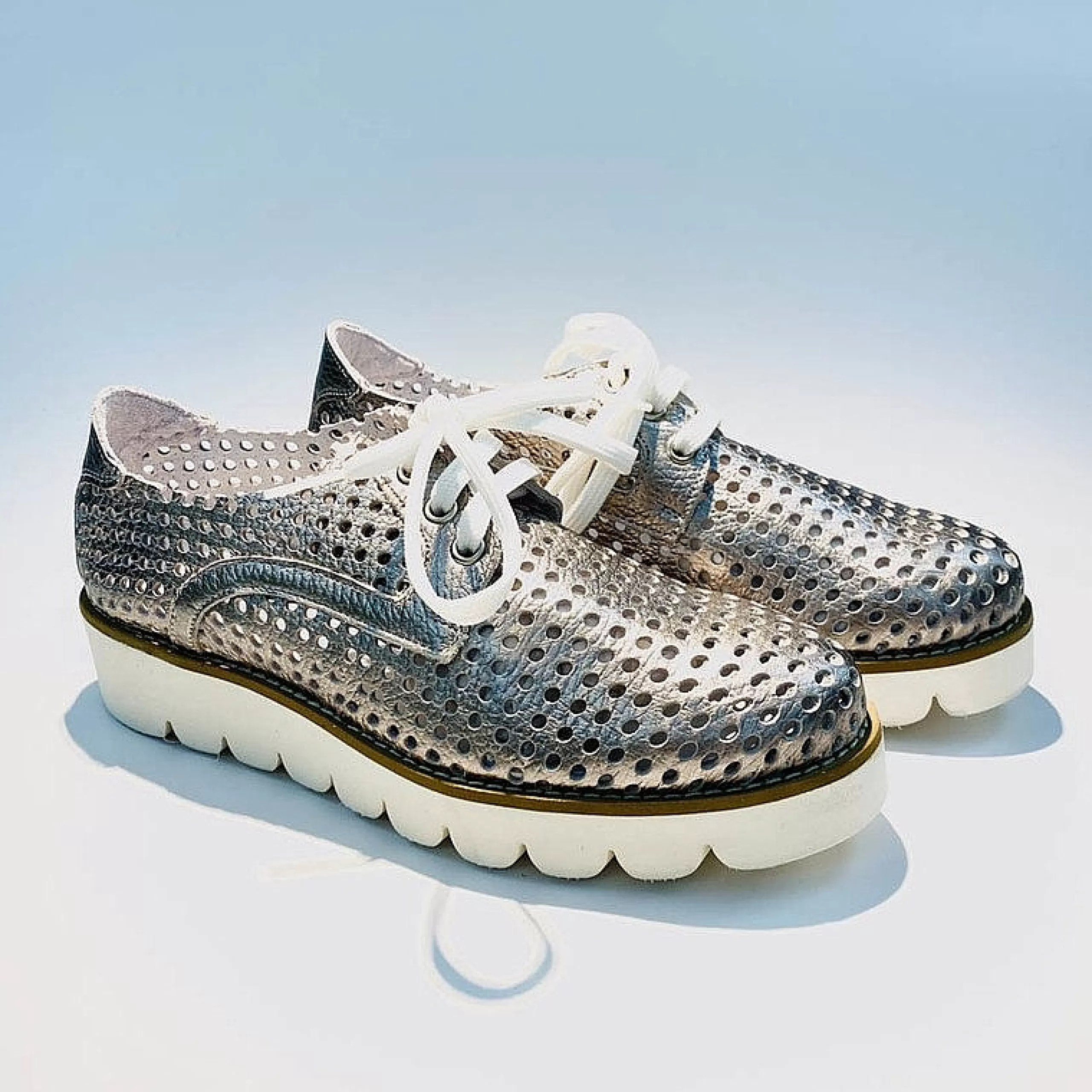 Sneakers Bassa In Pelle Argento*Scarpe di Maremma New